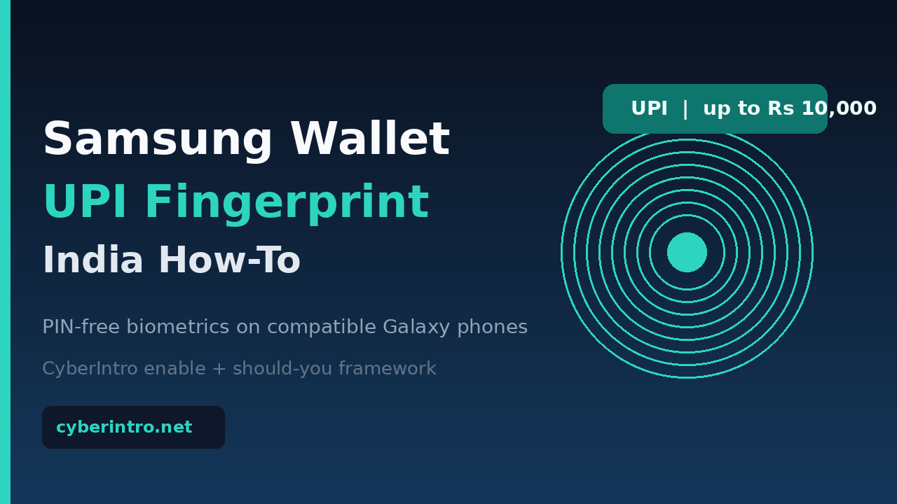 Samsung Wallet UPI fingerprint India