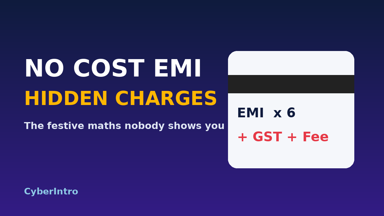 No cost EMI hidden charges